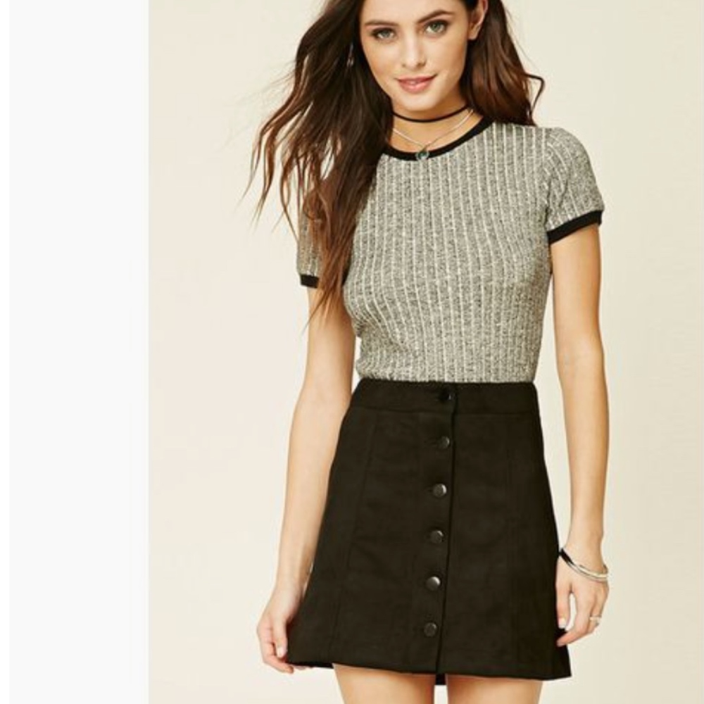 Forever 21 Black Suede Skirt